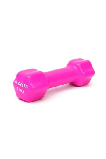 1 Kg x 1 Adet Deluxe Pvc Kaplama Fuşya Demir Dambıl