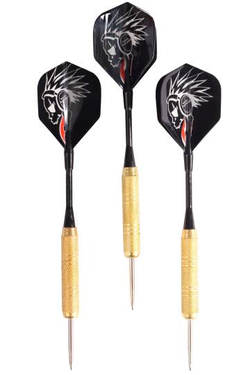 18 Gr. Dart Oku (3’lü Set) - Çelik Uç + Pirinç Gövde + Renkli Kanat - Dart Oku Seti