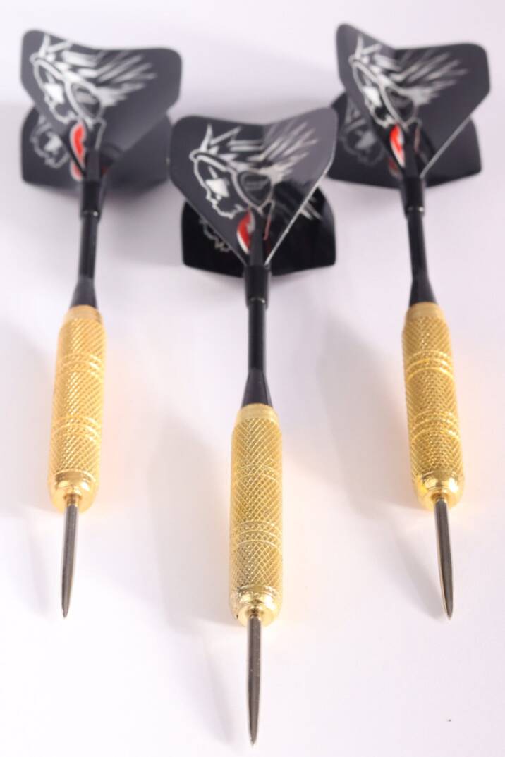 18 Gr. Dart Oku (3’lü Set) - Çelik Uç + Pirinç Gövde + Renkli Kanat - Dart Oku Seti - 2