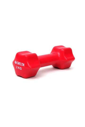 2 Kg X 1 Adet Deluxe Pvc Kaplama Kırmızı Demir Dambıl