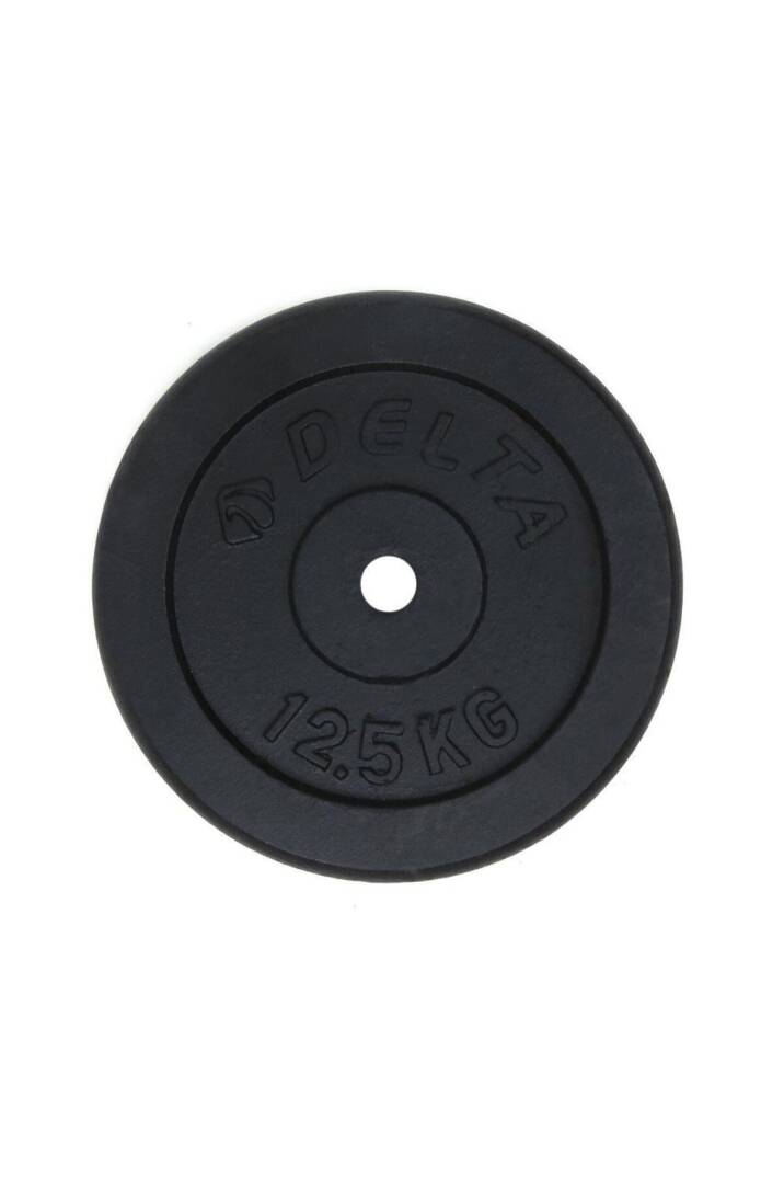 25,4 Mm Çapında Barlarla Kullanıma Uygun 12,5 Kg X 2 Adet Toplam 25 Kg Siyah Döküm Plaka Ağırlık - 1