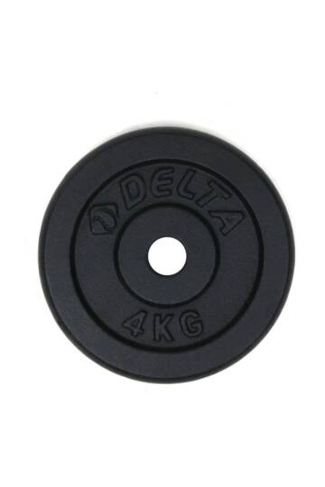 25,4 Mm Çapında Barlarla Kullanıma Uygun 4 Kg X 2 Adet Toplam 8 Kg Siyah Döküm Plaka Ağırlık