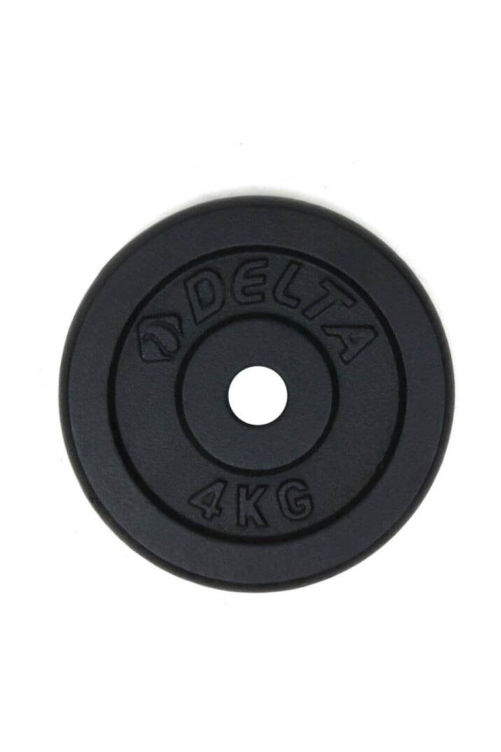 25,4 Mm Çapında Barlarla Kullanıma Uygun 4 Kg X 2 Adet Toplam 8 Kg Siyah Döküm Plaka Ağırlık - 1