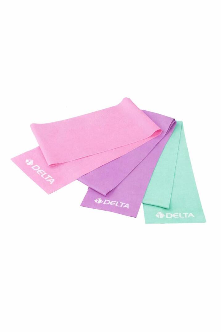 3 lü Pilates Bandı Plates Egzersiz Direnç Lastiği Seti (Uç Kısmı Açık) - 1