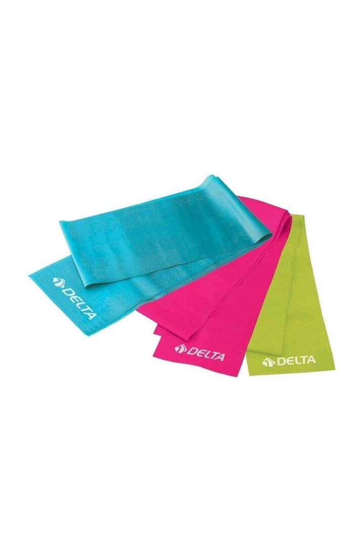 3 lü Pilates Bandı Plates Egzersiz Direnç Lastiği Seti (UÇ KISMI AÇIK) - 1