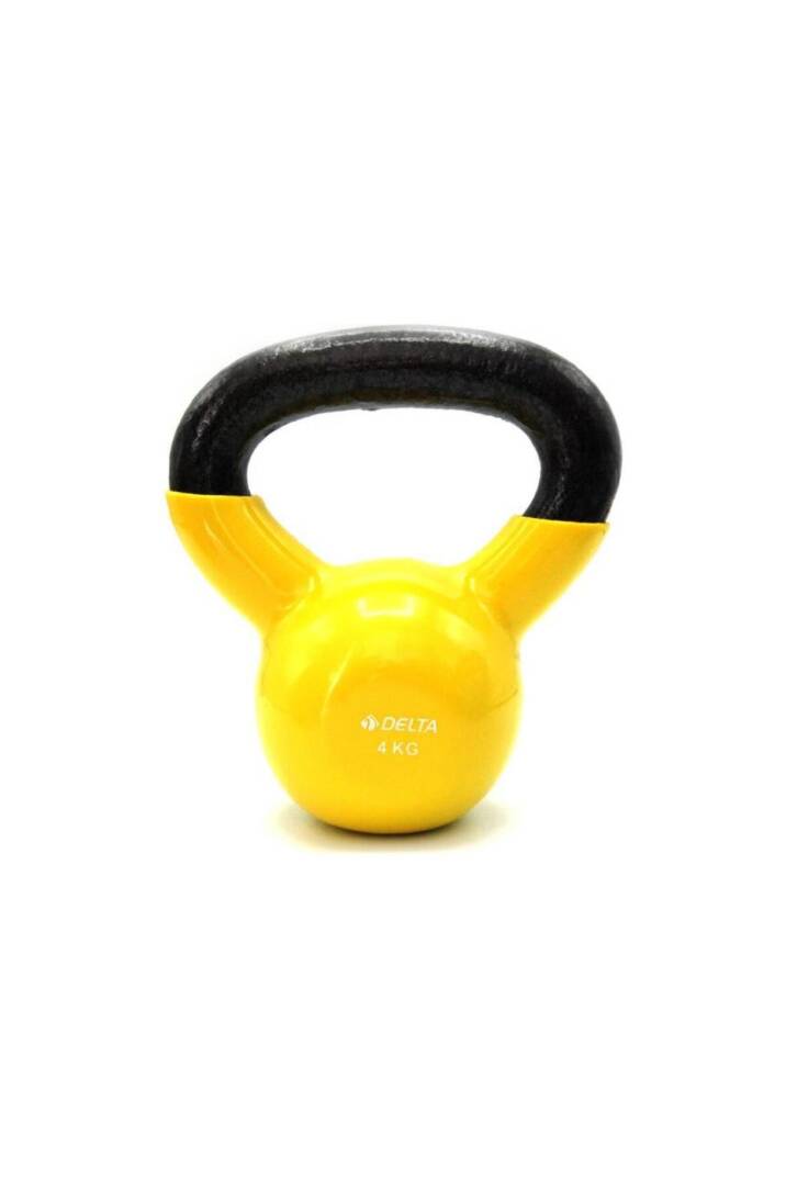 4 Kg. Çaydanlık Tipi Sarı Demir Dambıl - Kettlebell - 1