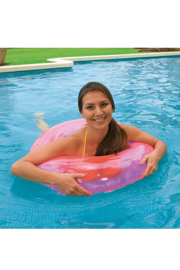 76 Cm Jumbo Deniz Havuz Simidi 8 Yaş üstü için Transparent Swim Tube - 59260 - 1
