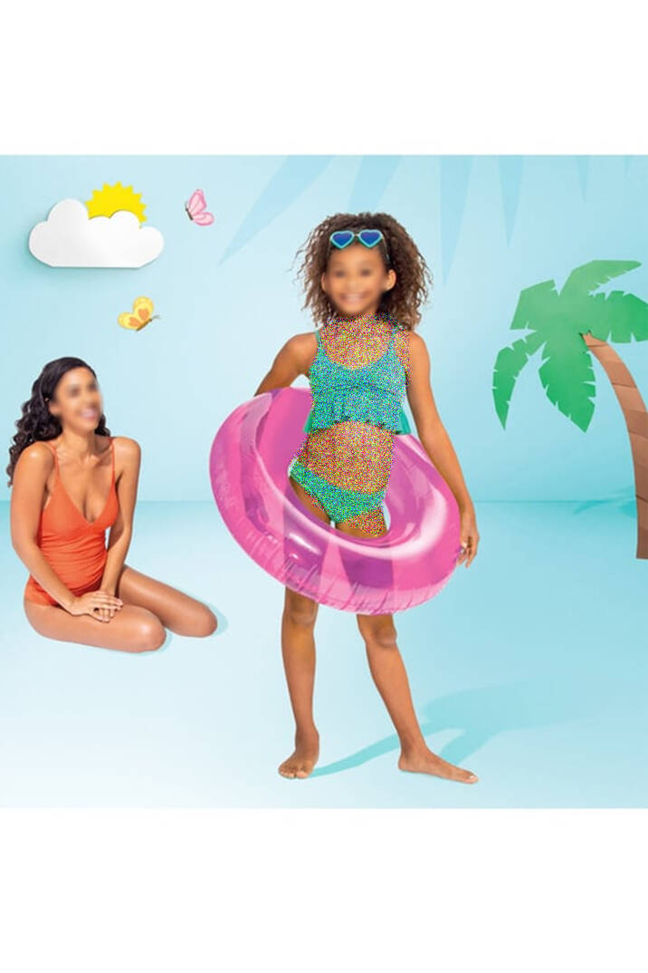 76 Cm Jumbo Deniz Havuz Simidi 8 Yaş üstü için Transparent Swim Tube - 59260 - 4