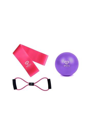 Çok Renkli Ebru Şallı Pilates Ve Egzersiz Seti
