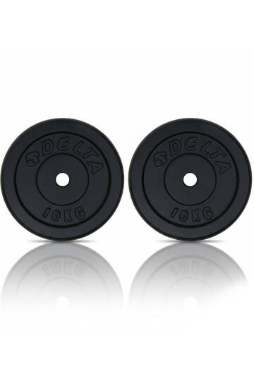 Döküm Plaka Siyah 10 KG x 2 Adet Toplam 20 Kg  Ağırlık Dambıl Plakası Dayanıklı ve Ergonomik Set - 3