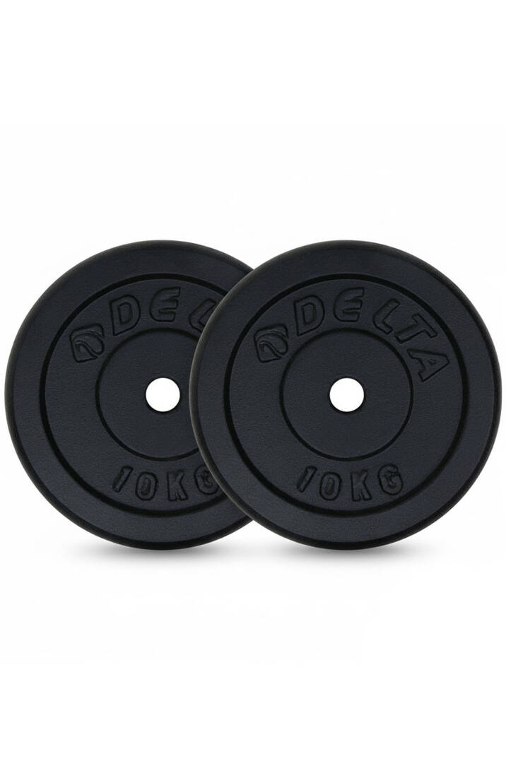 Döküm Plaka Siyah 10 KG x 2 Adet Toplam 20 Kg  Ağırlık Dambıl Plakası Dayanıklı ve Ergonomik Set - 6