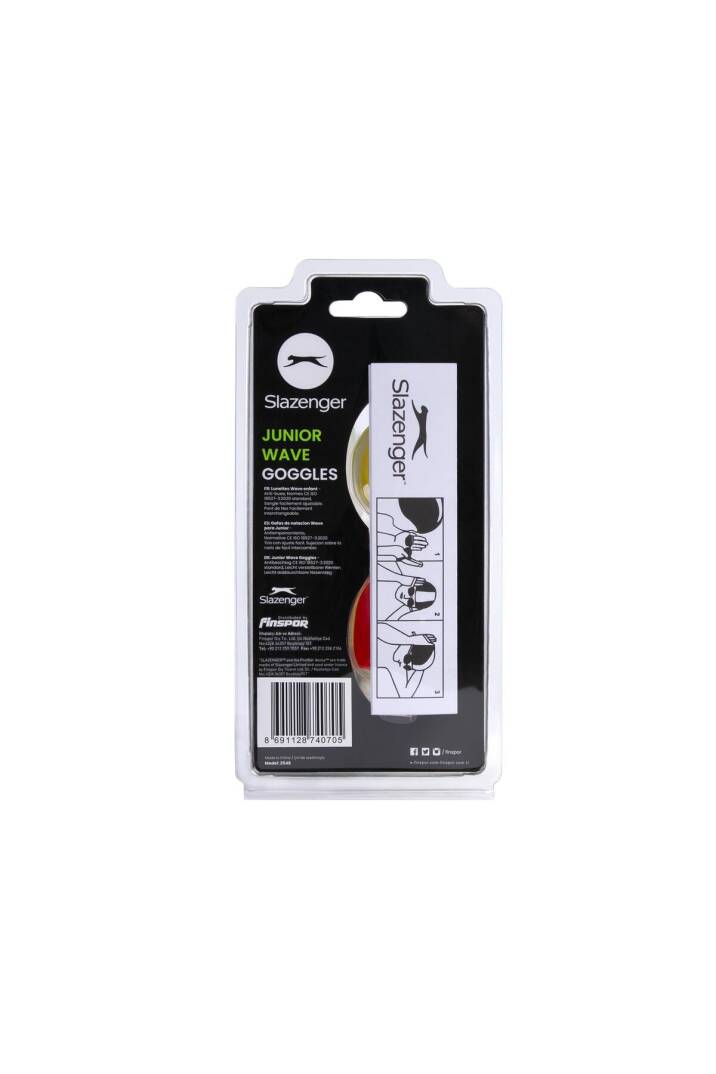 Slazenger Junior Yüzücü Gözlüğü Wave 2546 Smoke Yellow Red - 5