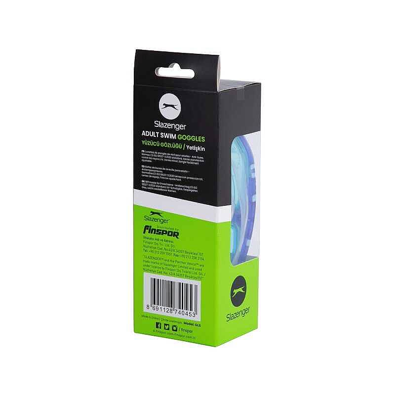 Slazenger Yetişkin Yüzücü Gözlüğü GL6 BlueClearClear - 4