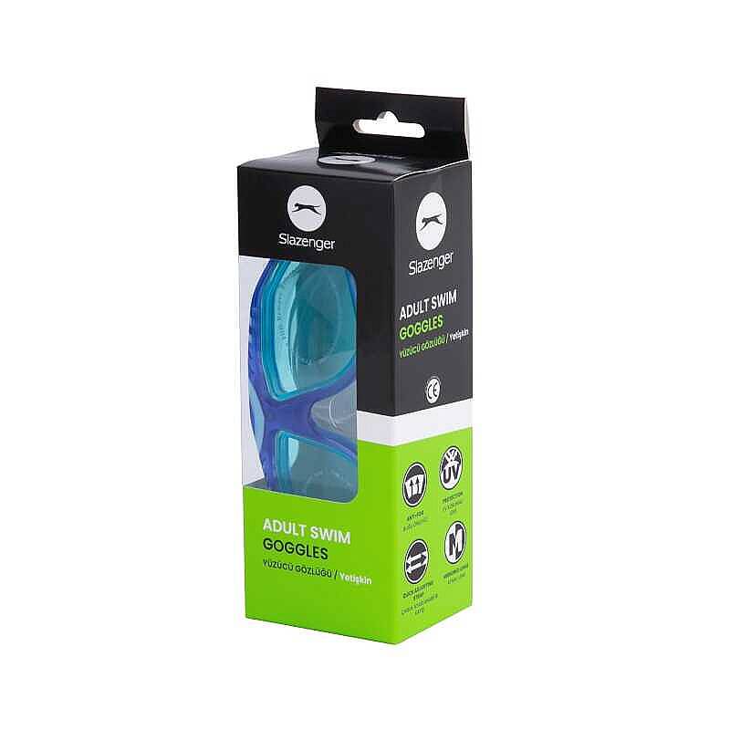 Slazenger Yetişkin Yüzücü Gözlüğü GL6 BlueClearClear - 5