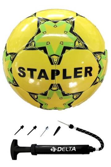 Stapler 5 Numara Dikişli Futbol Topu + Top Pompası