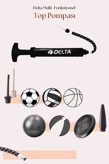 Top Pompası Futbol Basketbol Voleybol Hentbol Pilates Ve Bosu Topu Denge Diski Şişirme Pompası - 5