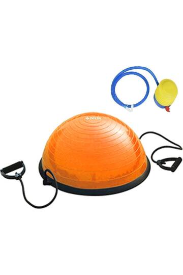 Uluslararası Standart Ebatlarda 62 Cm Çap Bosu Ball Bosu Topu Pilates Denge Aleti (Pompalı) - 2