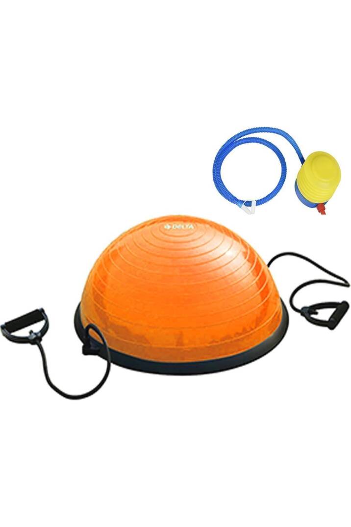 Uluslararası Standart Ebatlarda 62 Cm Çap Bosu Ball Bosu Topu Pilates Denge Aleti (Pompalı) - 2