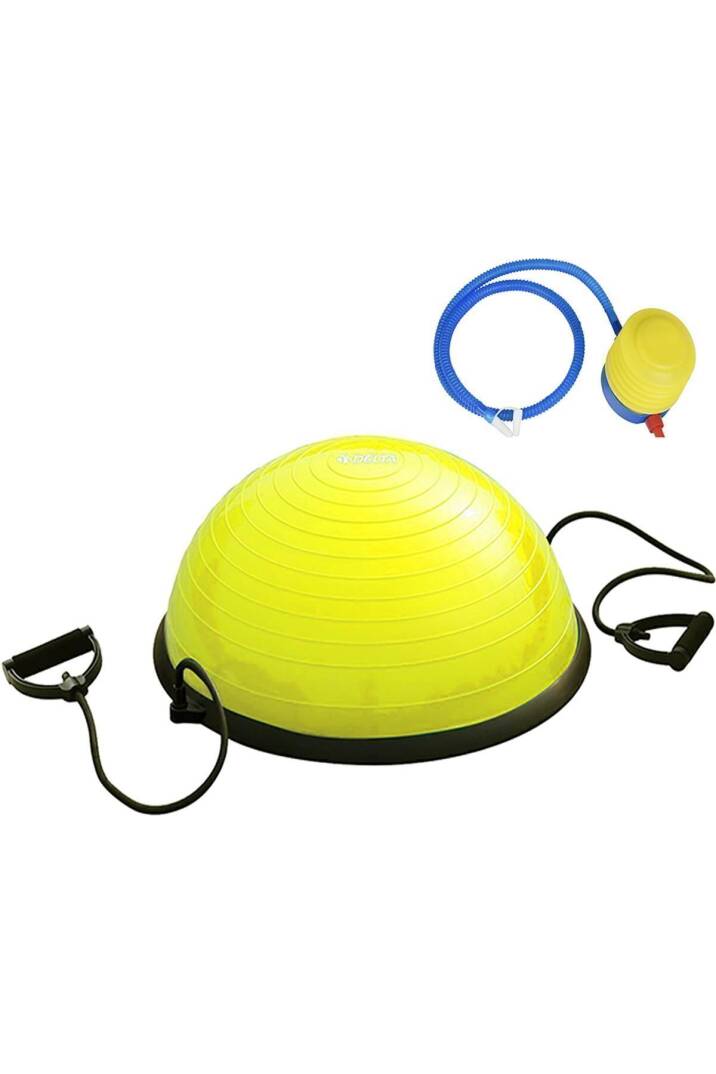 Uluslararası Standart Ebatlarda 62 Cm Çap Bosu Ball Bosu Topu Pilates Denge Aleti (Pompalı) - 2