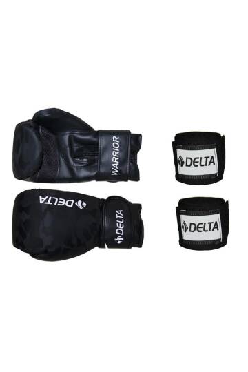 Warrior Kamuflaj Desen Boks Eldiveni + Boks El Bandajı Seti