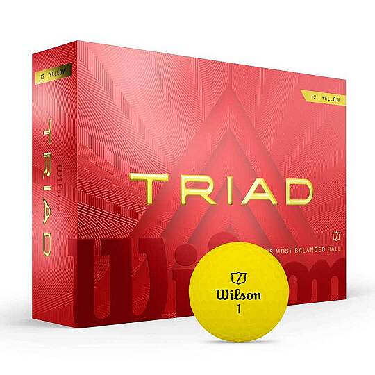Wilson Triad Golf Topu - Triad Golf Ball Yellow 12-BALL WG2009002 - 5